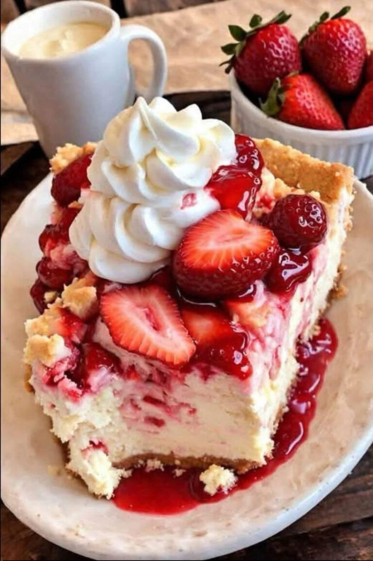 Strawberry Cheesecake Dump Cake Easy 5 Ingredient Dessert